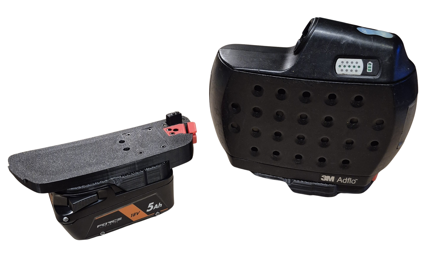 AEG® & Ridgid® compatible speedglas adflo battery adapter
