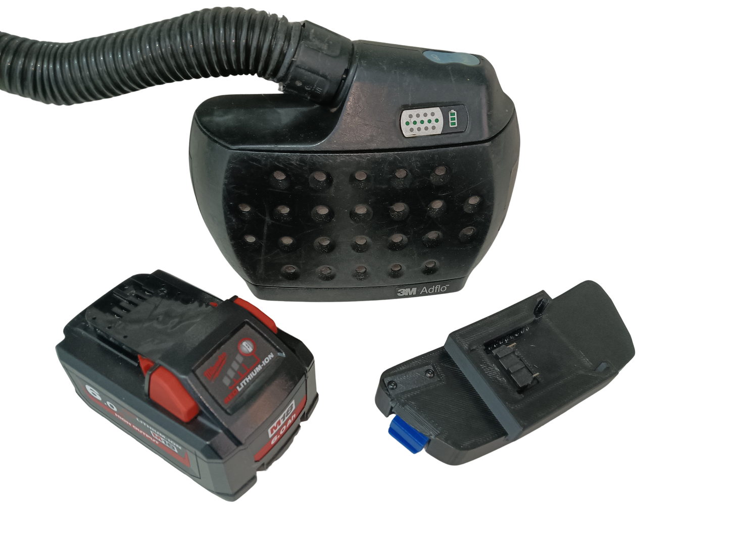 premium Milwaukee® M18 compatible speedglas adflo battery adapter