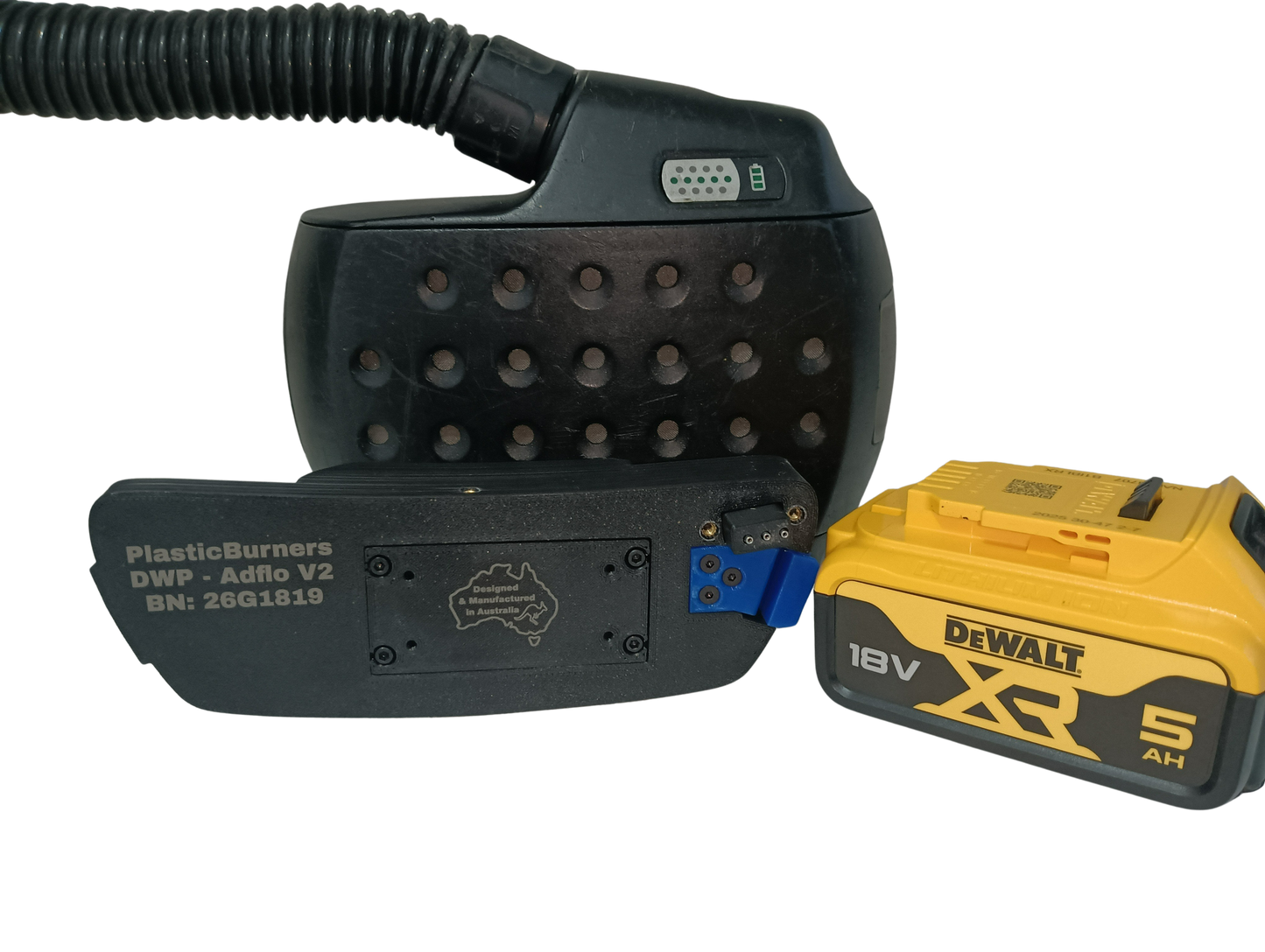 premium Dewalt® compatible speedglas adflo battery adapter v2