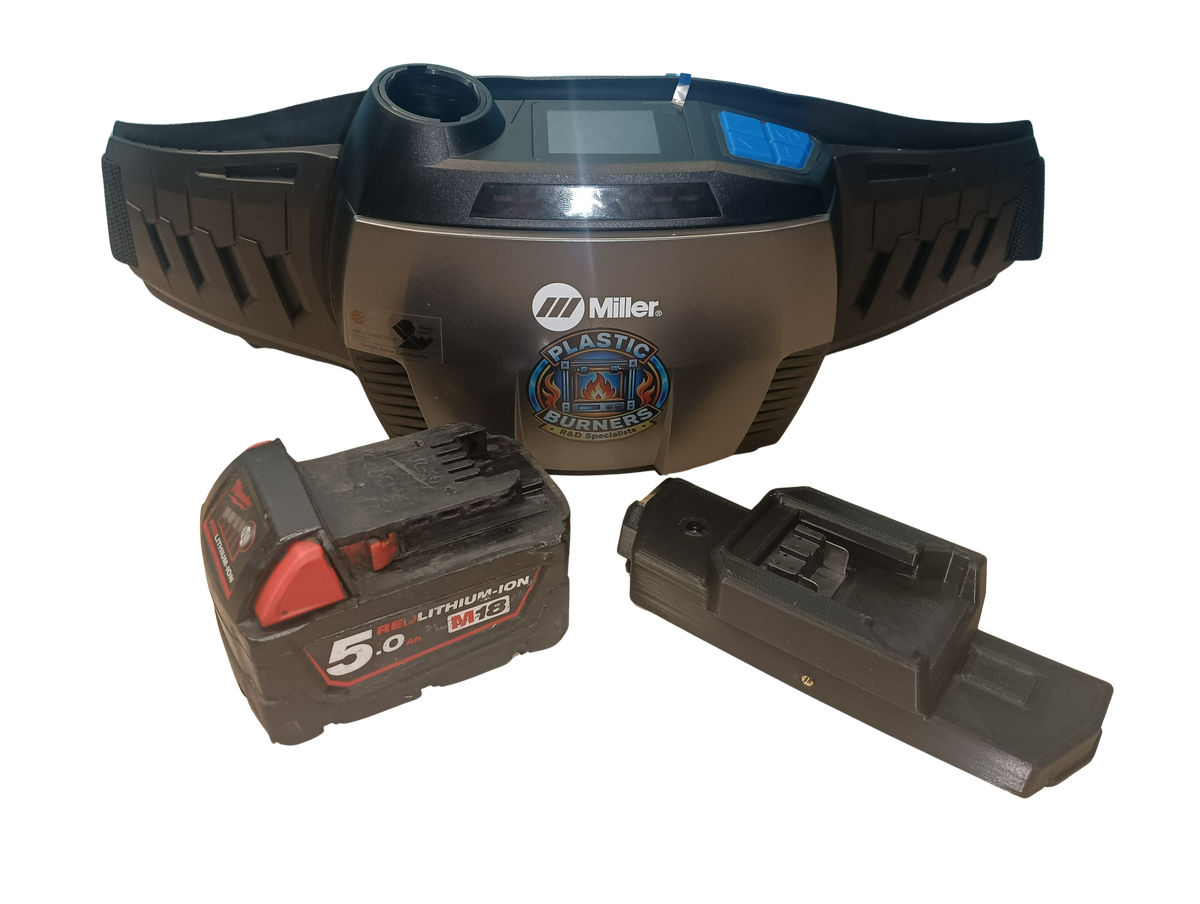 Milwaukee® M18 → Miller® PAPR2 / Vortex HDV Battery Adapter – Premium Series